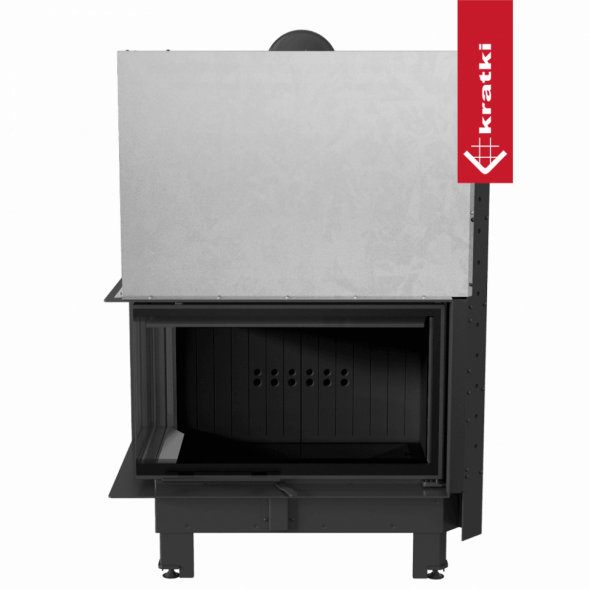 Топка Kratki PRO MBO/L/BS/G угловое стекло слева, гильотина (Чёрная футеровка)