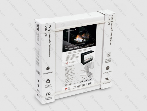 Встроенный биокамин Lux Fire Торцевой 555 М