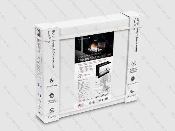 Встроенный биокамин Lux Fire Торцевой 755 М