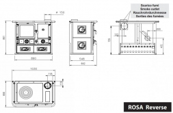 Печь La NORDICA Печь Rosa Reverse 2.0 Ceramica Liberty Parchment (Бежевый)