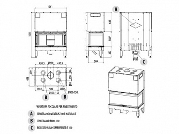 Каминная топка MCZ Plasma 95T Wood