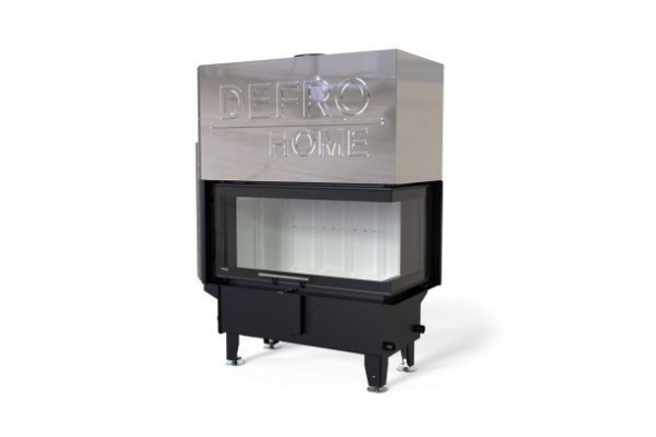 Топка DEFRO HOME RIVA ME BP G SHORT, 19 кВт, 923/478/500мм, угловое стекло слева, с водяным контуром, гильотина
