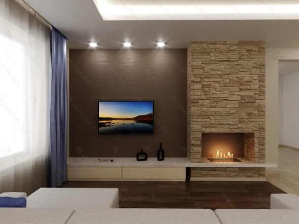 Автоматический биокамин Lux Fire Smart Flame 1200 RC INOX