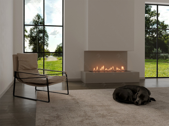 Автоматический биокамин Lux Fire Smart Flame 1300 RC INOX