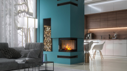 Топка DEFRO HOME INTRA XSM BP MINI, 8кВт, 500/465/412 мм, угловое стекло справа
