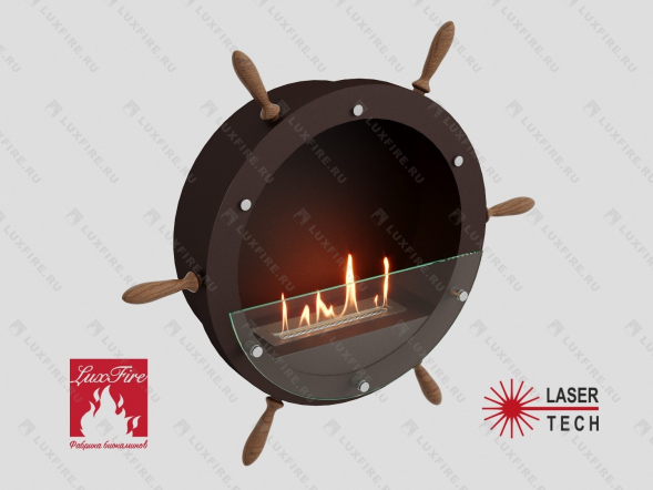 Настенный биокамин Lux Fire &amp;quot;Капитан 500 Н&amp;quot; XS (коричневый)